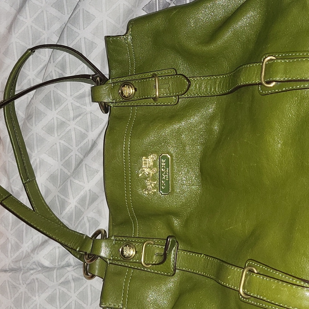 Green coach purse
